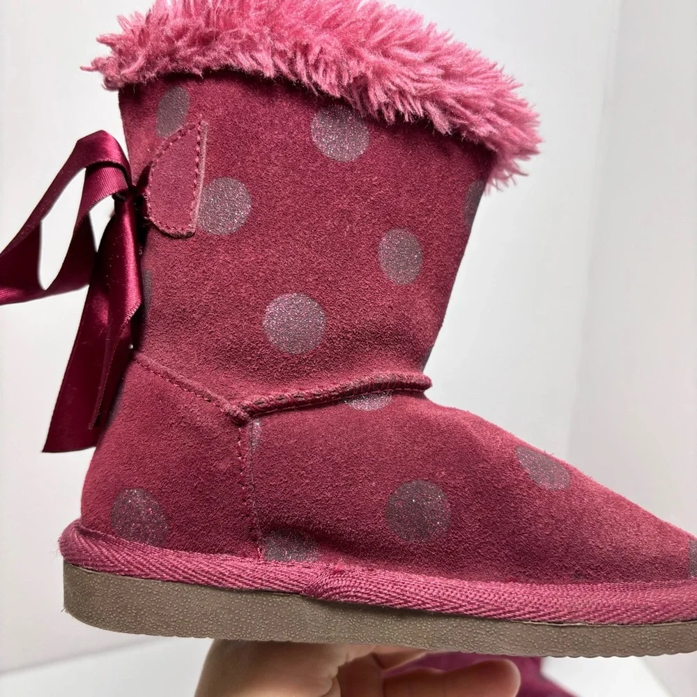 European‎ Toddler Polka Dot purple Mini boots Size 27